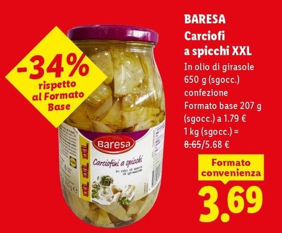 Baresa - Carciofi A Spicchi Xxl