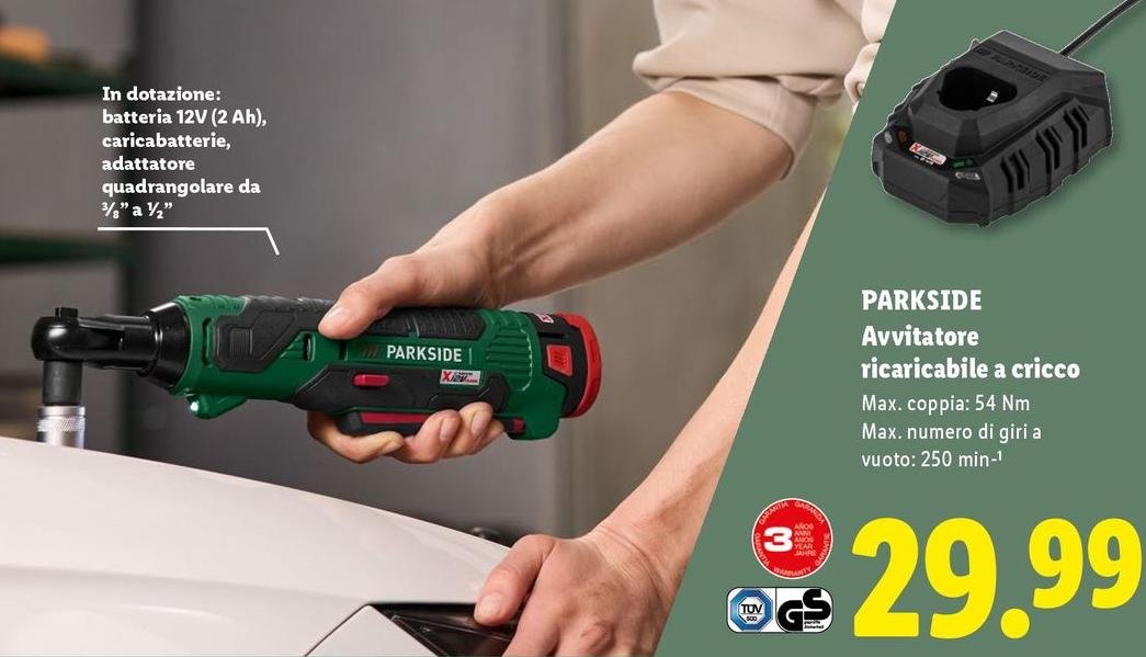 Parkside - Avvitatore Ricaricabile A Cricco