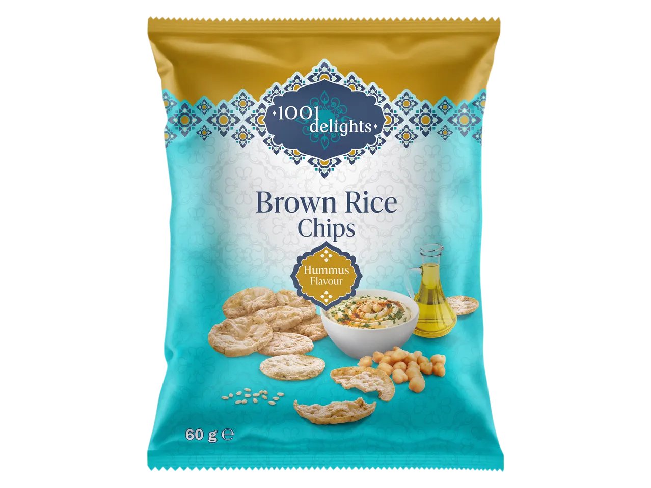 1001 DELIGHTS Snack di riso integrale all'hummus