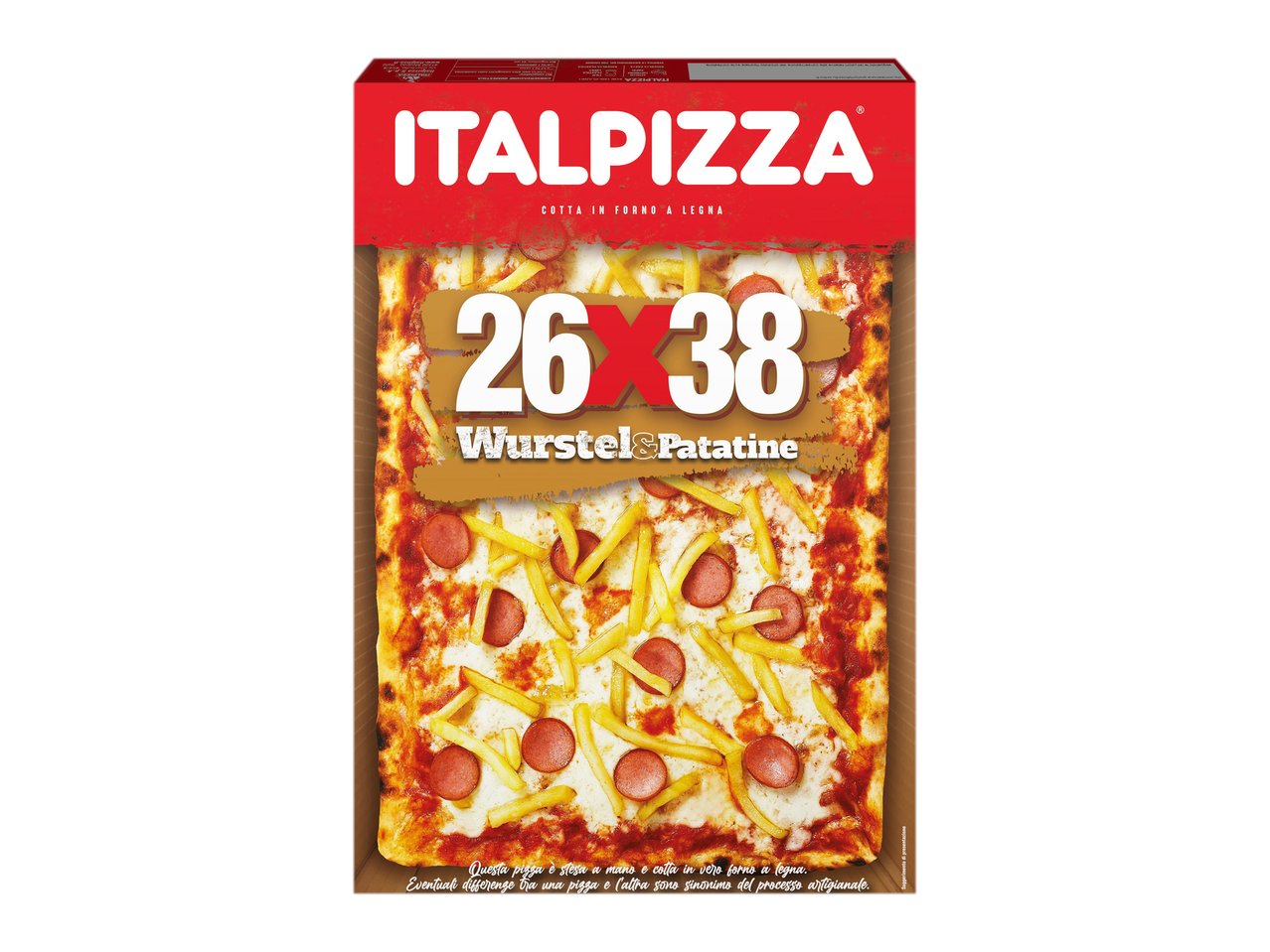 Pizza wurstel e patatine 26x38