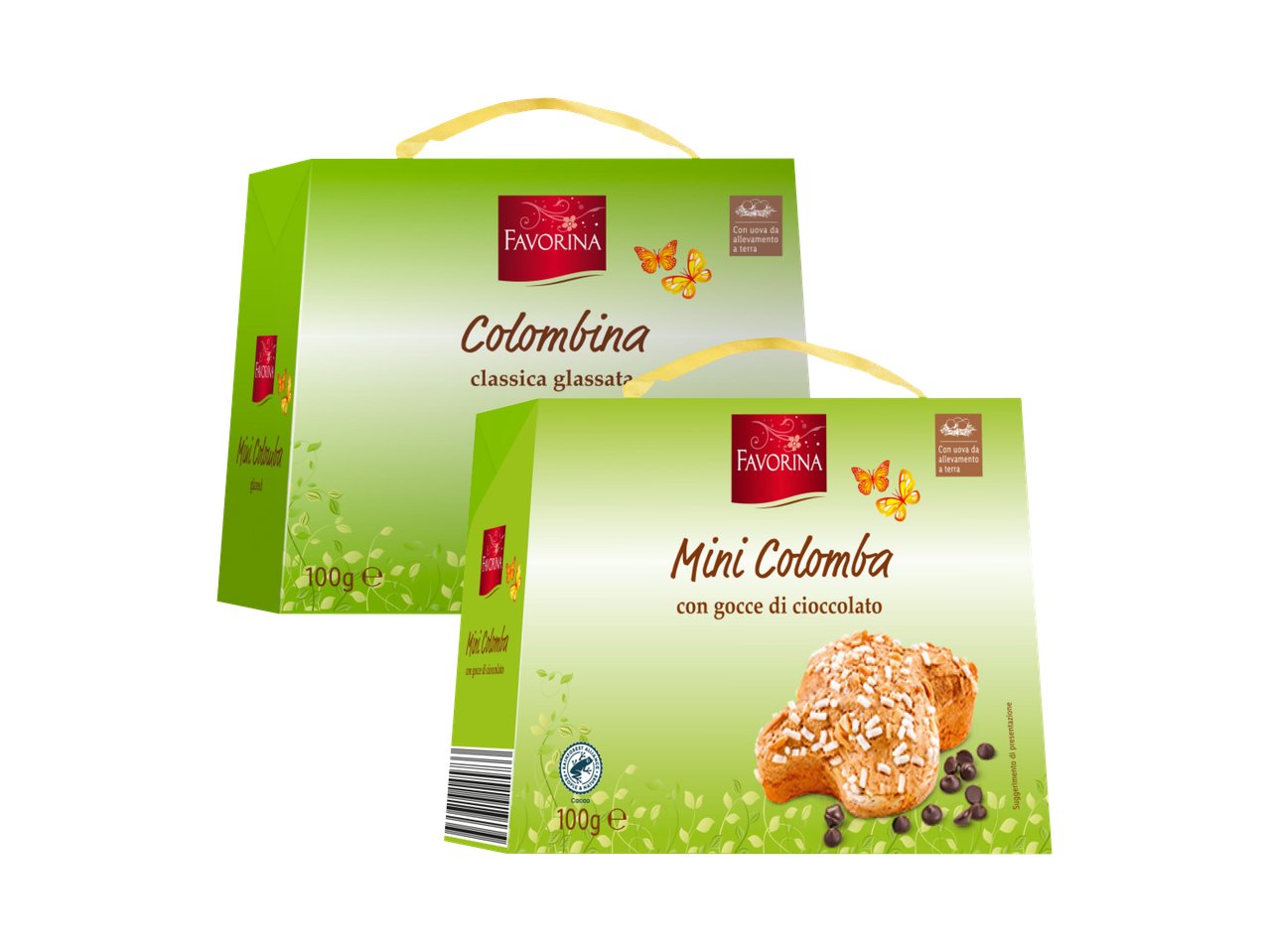 Mini colomba classica o con gocce di cioccolato