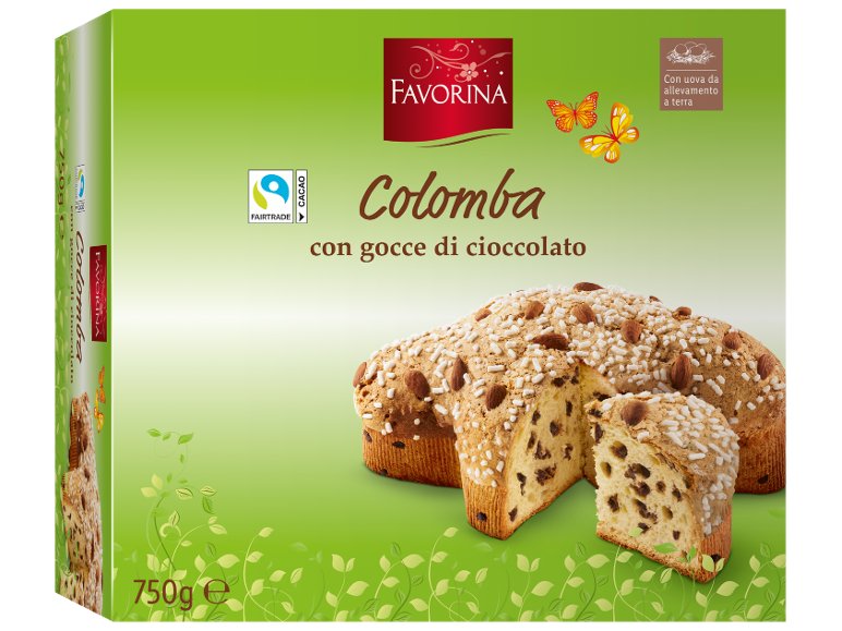 Colomba con gocce di cioccolato