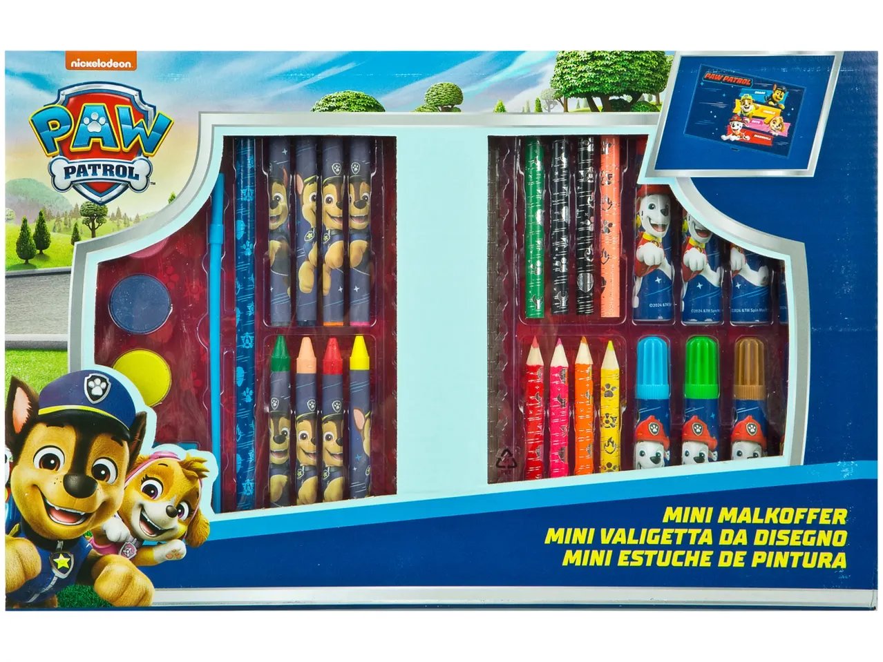 Valigetta per colorare per bambini, 34 pezzi “Paw Patrol, Frozen, Gabby’s Dollhouse”