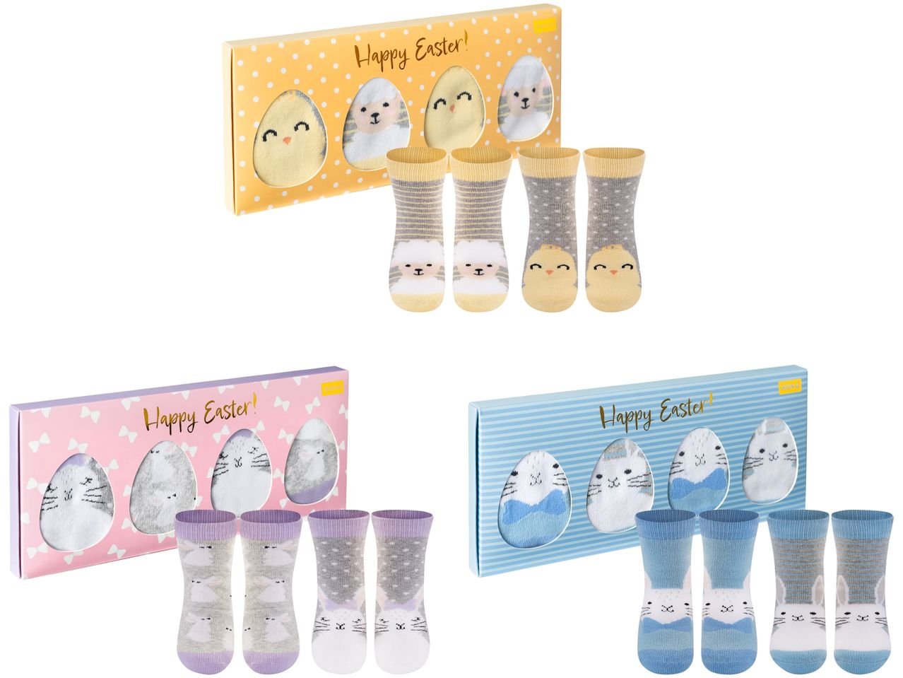 Calzini da neonati in confezione pasquale, 2 paia