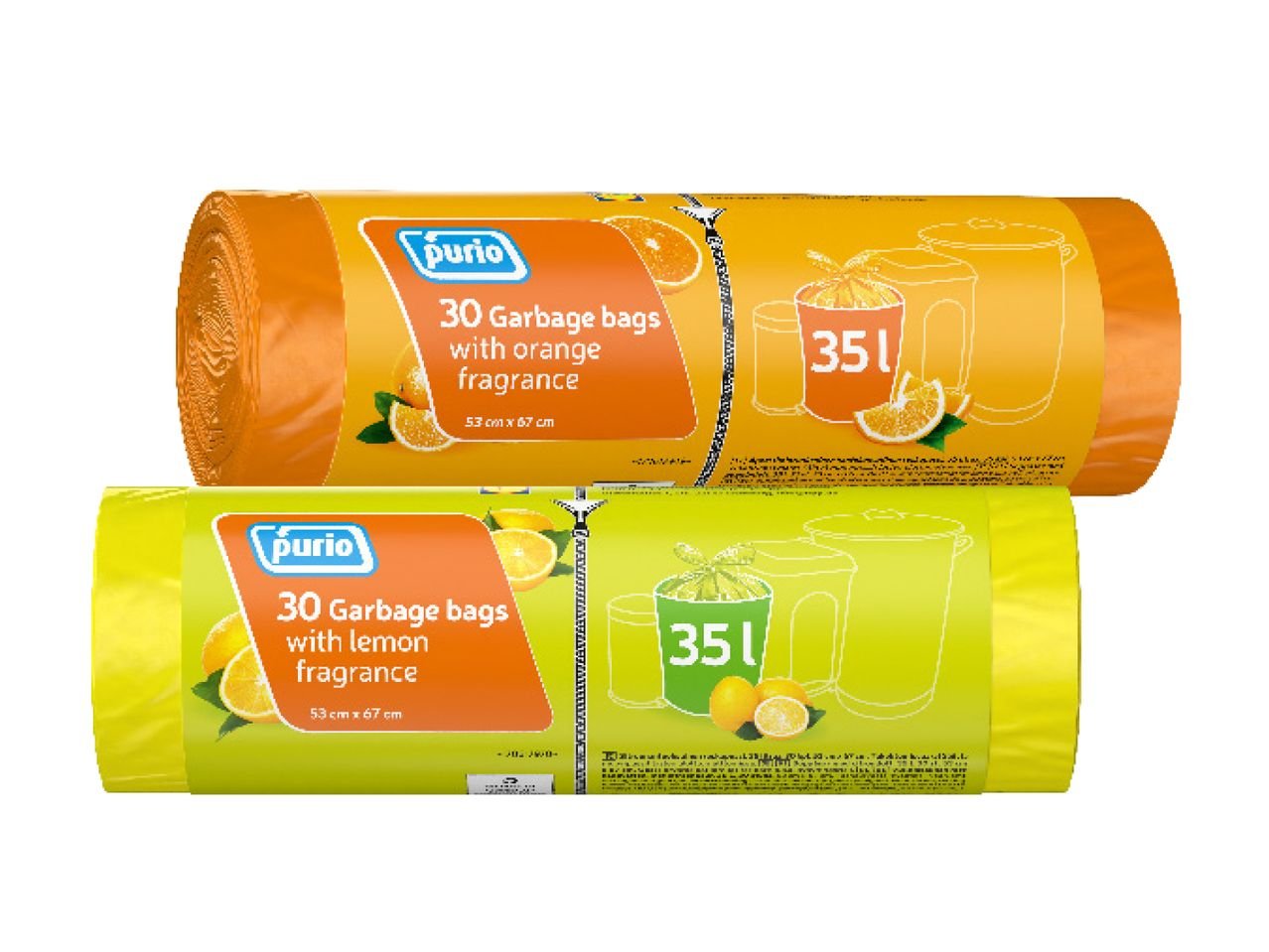 Sacchetti per rifiuti con manici 53x67cm