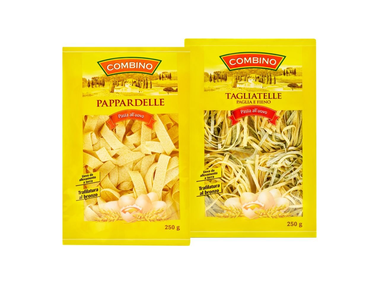 Pappardelle all’uovo o tagliatelle all’uovo, paglia e fieno