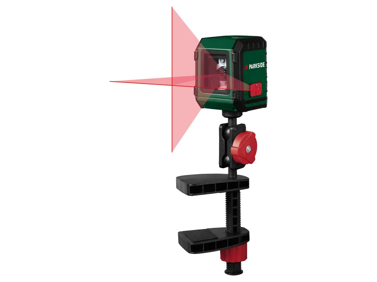 Misuratore di distanza laser o livella laser a croce con morsetto