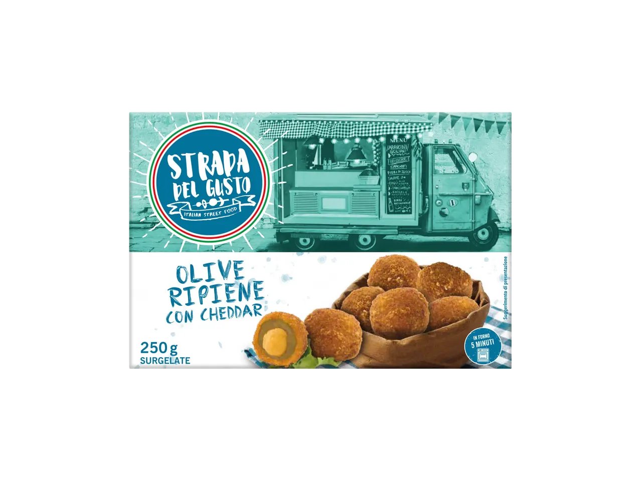 Olive ripiene con cheddar