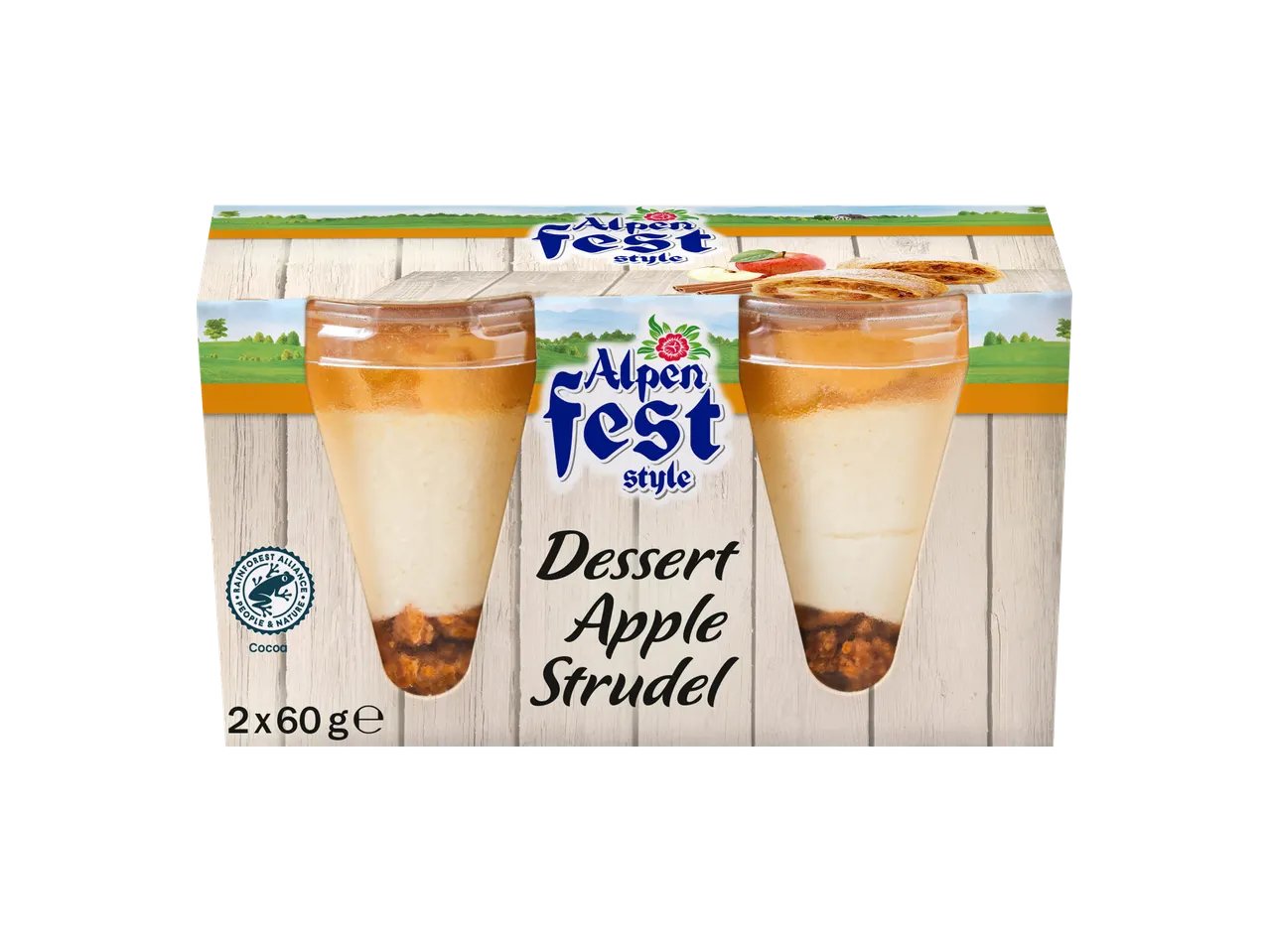 Dessert con biscotti e mela