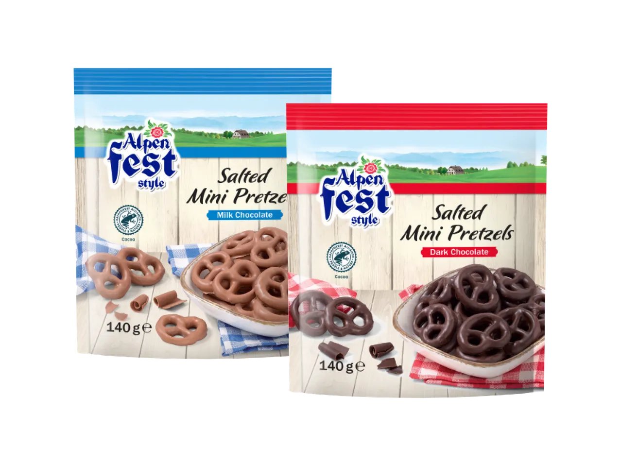 Brezeln ricoperti di cioccolato