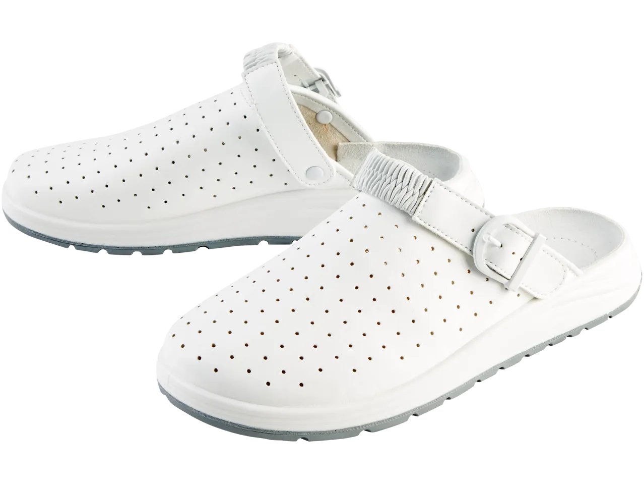 Calzature da lavoro clogs in cuoio