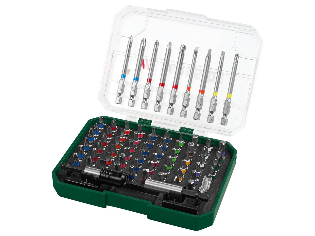 Set bit, 71 pezzi o bit e chiavi a bussola, 56 pezzi