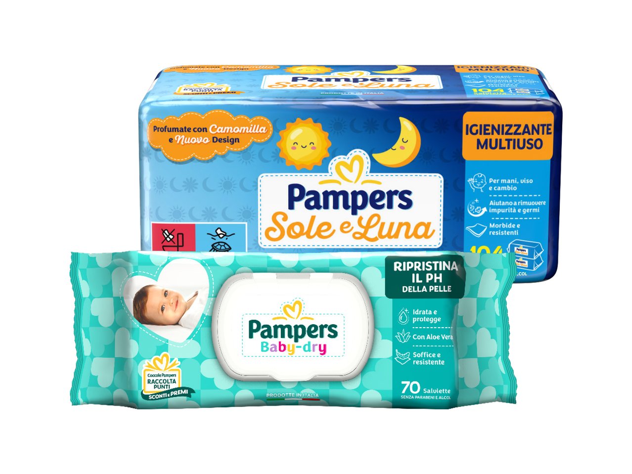 Baby Dry o Sole&Luna salviettine