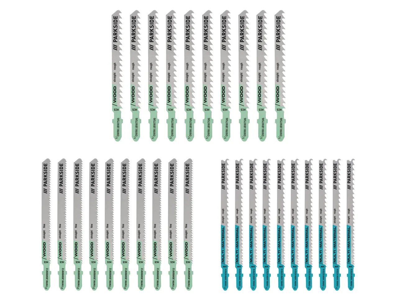 Set lame per seghetto a pendolo, 30 pezzi