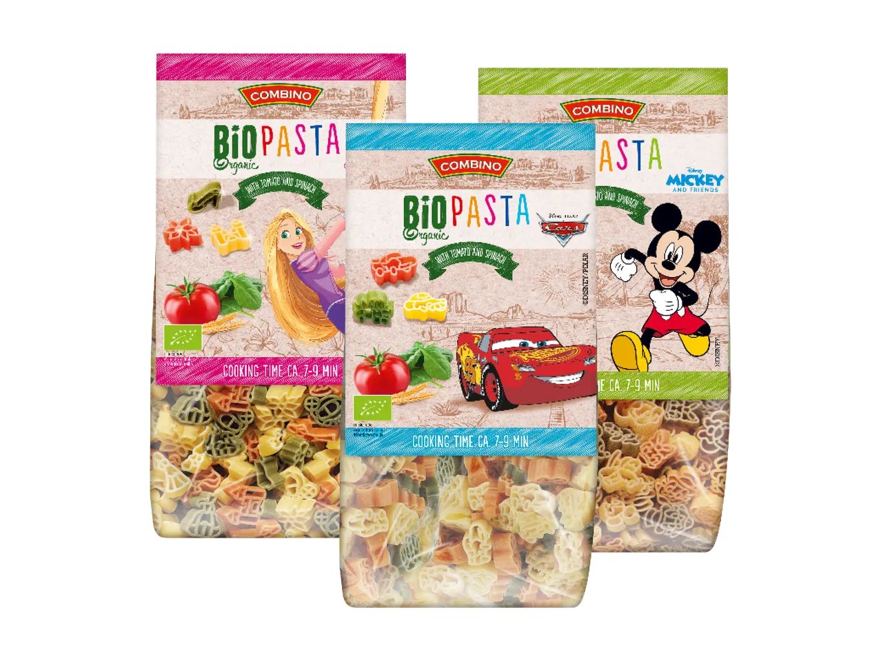 Pasta biologica per bambini motivi Disney