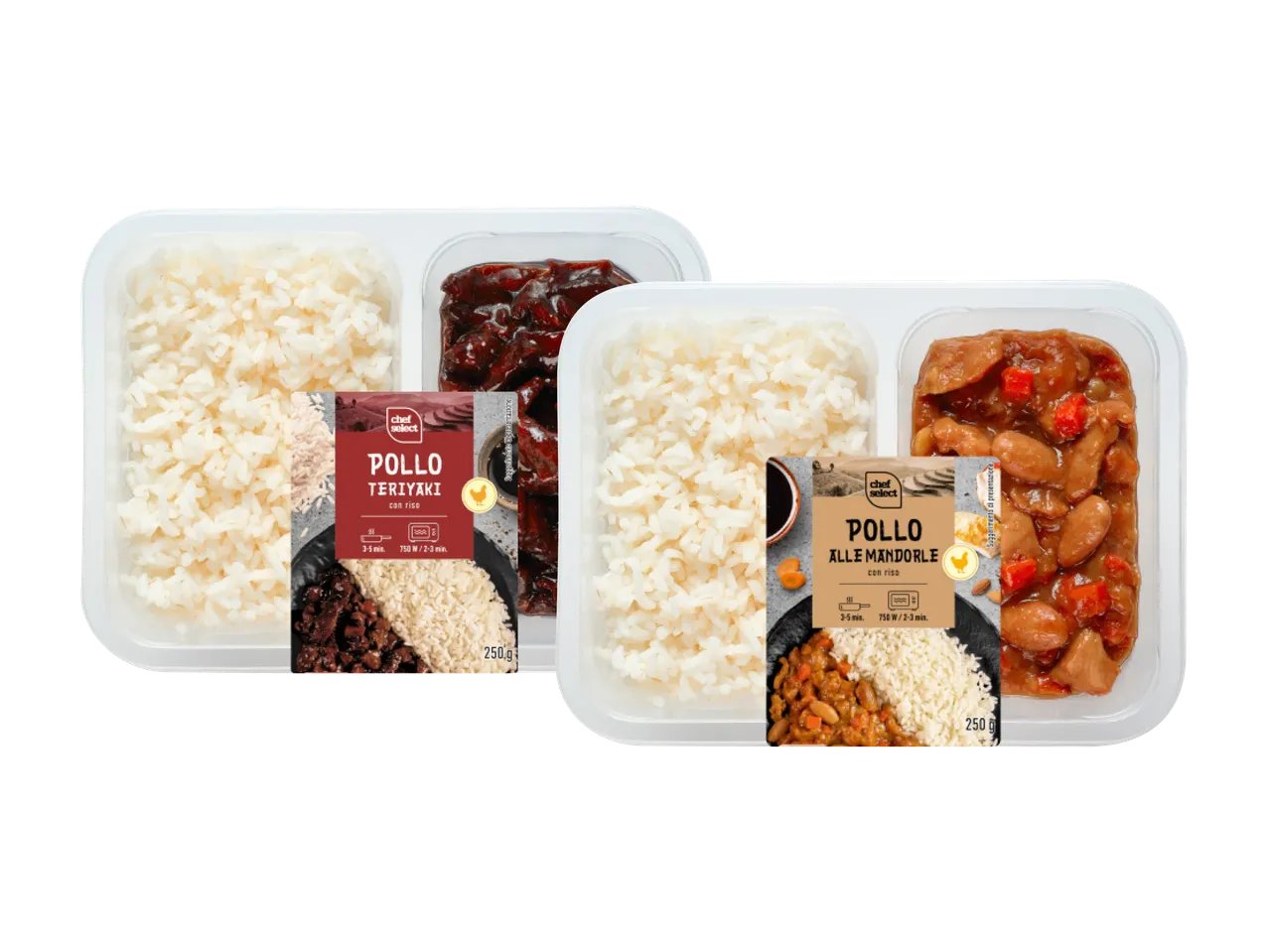 Pollo teriyaki o alle mandorle