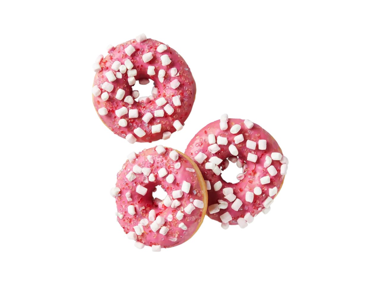 Donut al gusto di fragola e Marshmallow