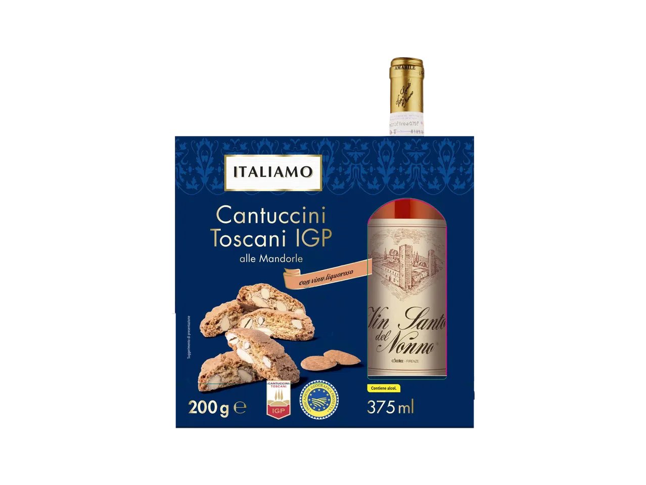 Cantuccini toscani con vino liquoroso