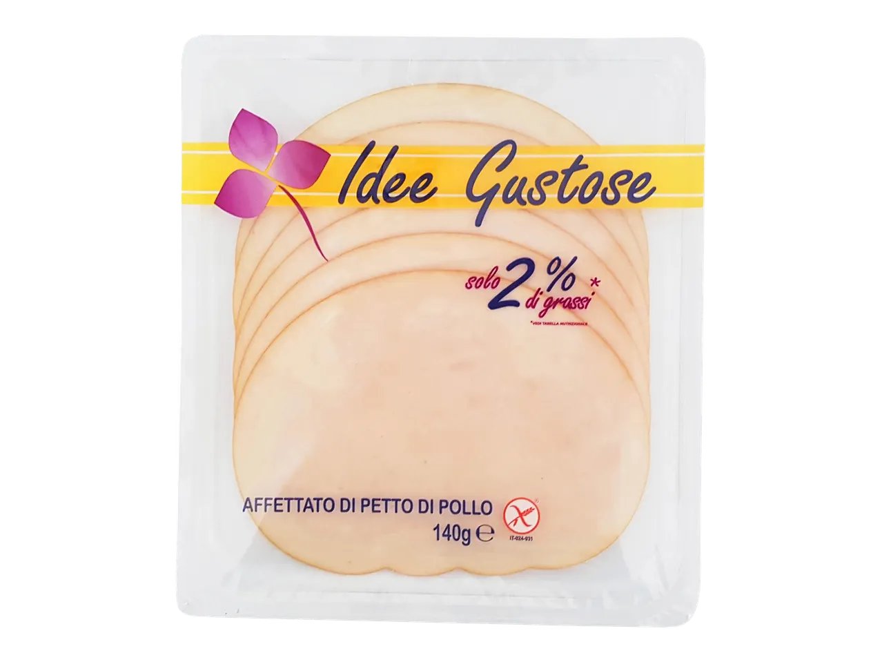 Affettato di petto di pollo senza glutine