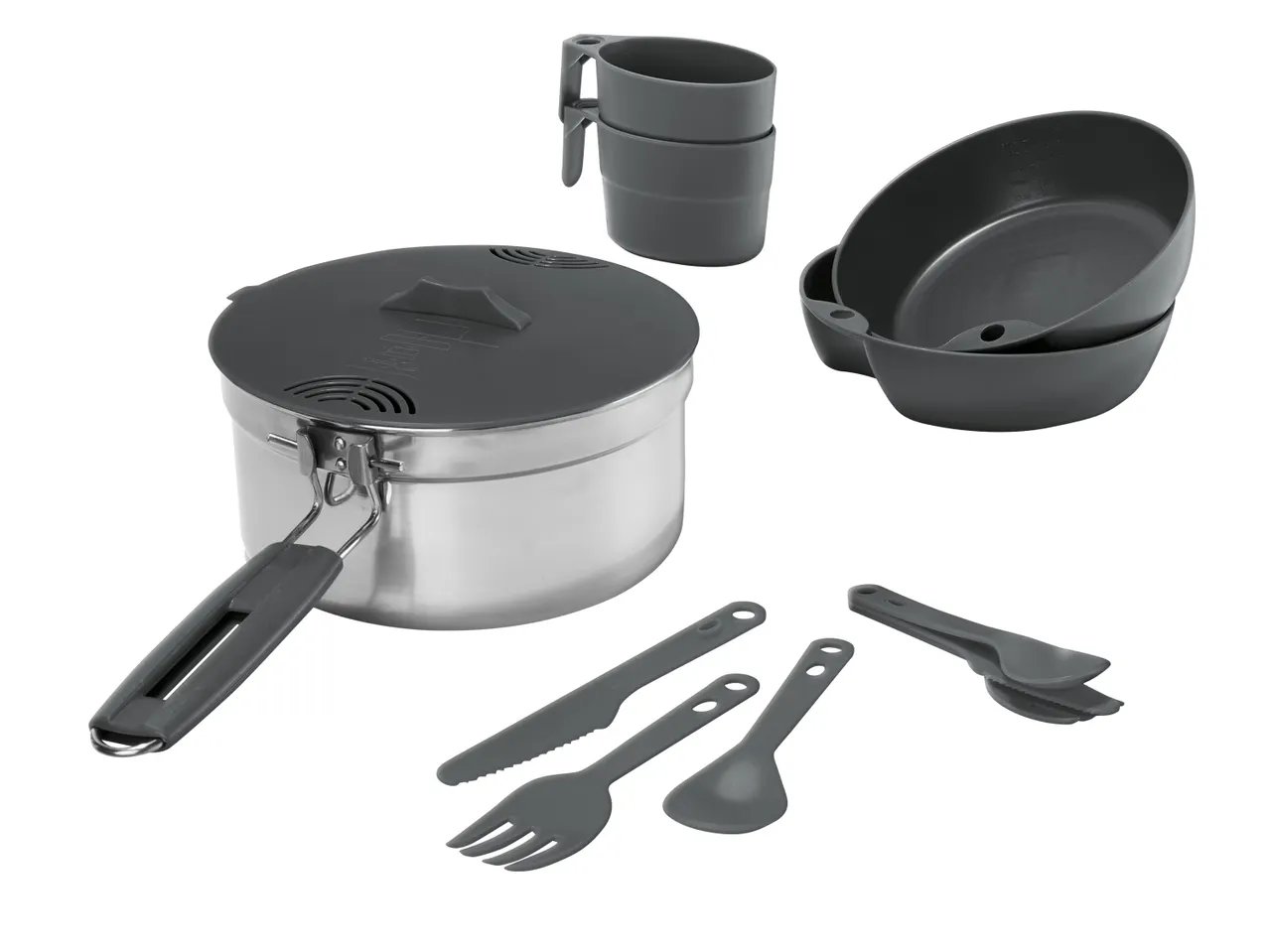 Set stoviglie da campeggio, 12 pezzi