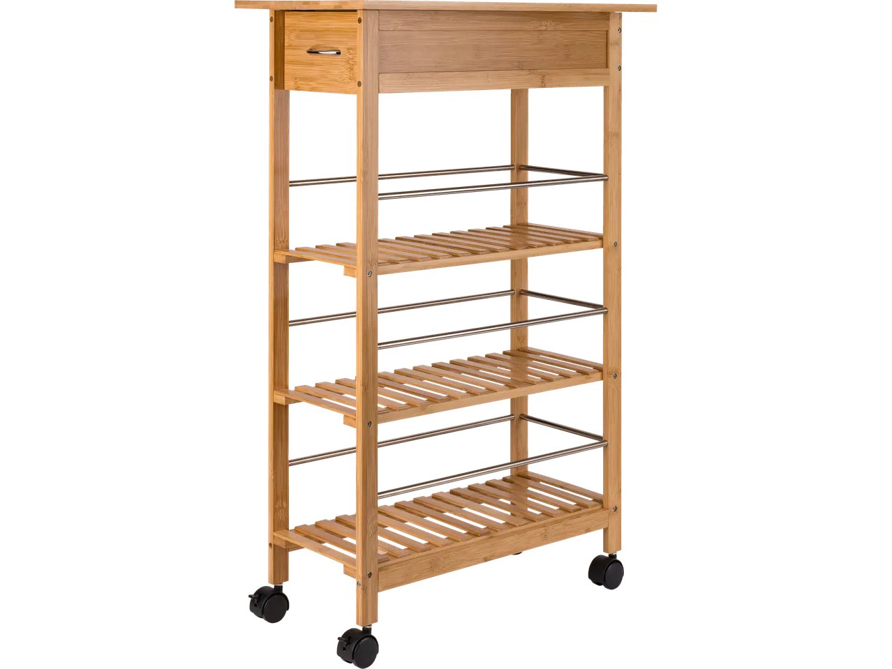 Carrello da cucina in bambù