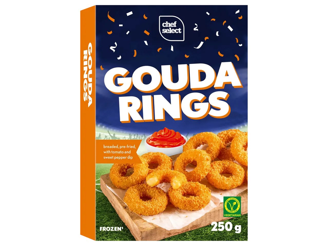 Anelli di formaggio impanati