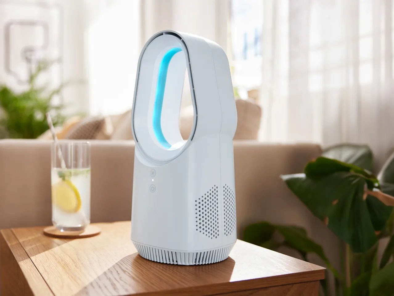 Mini ventilatore da tavolo con LED