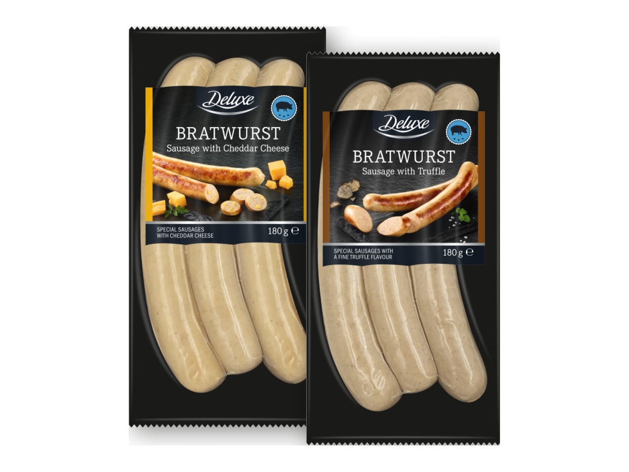 Bratwurst con cheddar o tartufo