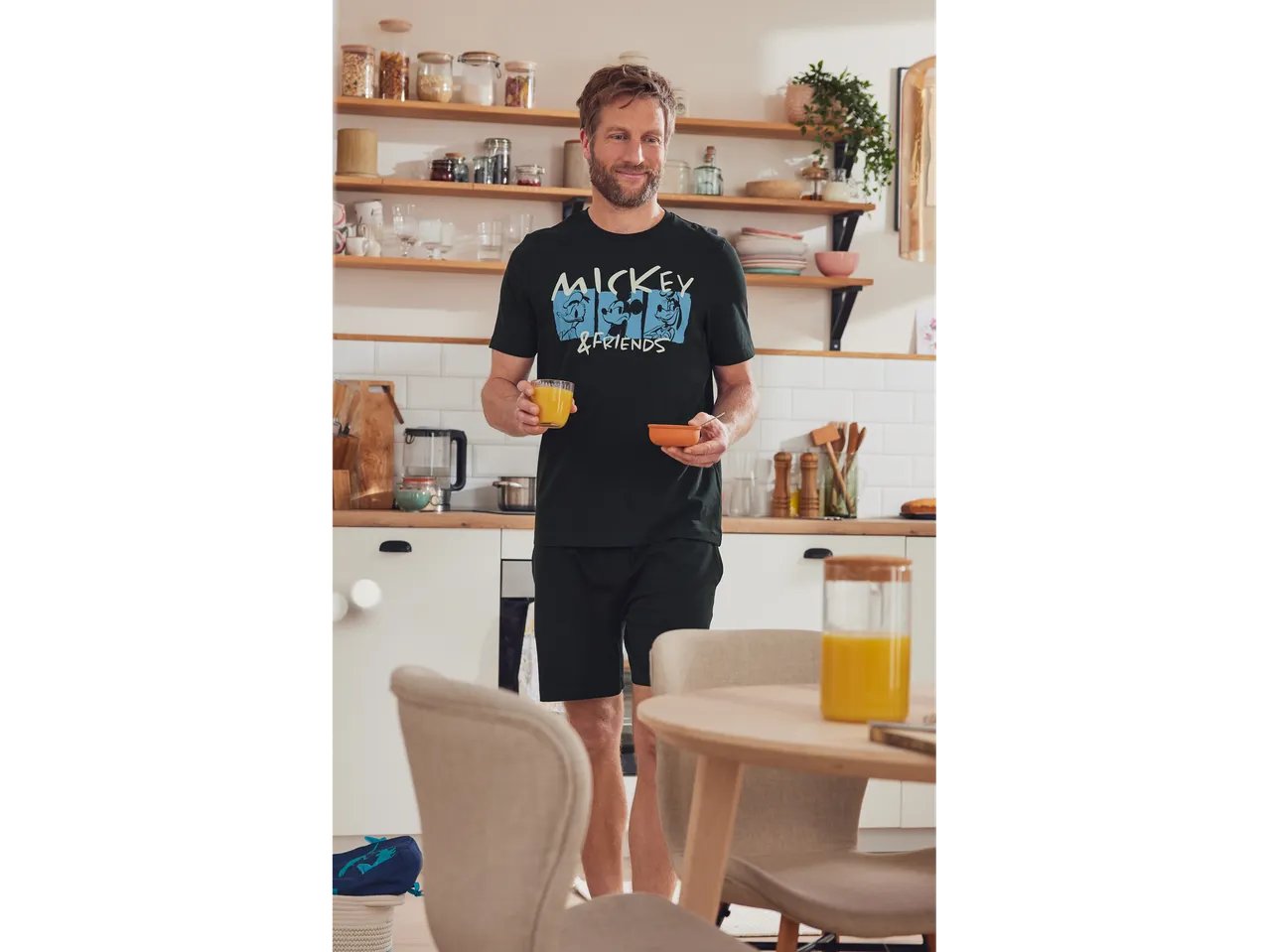 Pigiama corto da uomo “Mickey Mouse, Marvel, Stitch”