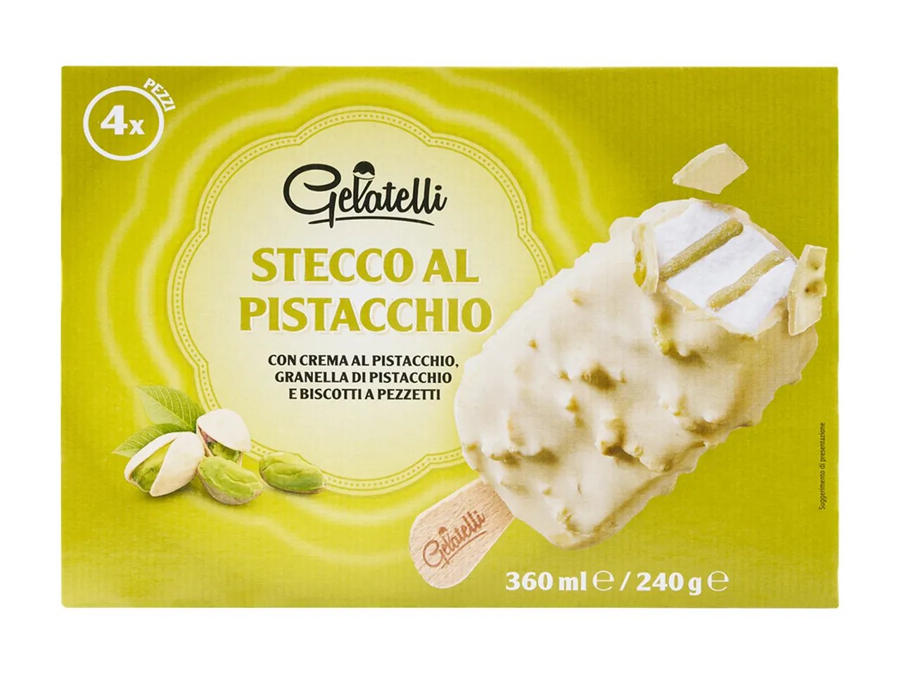 Stecco gelato variegato al pistacchio