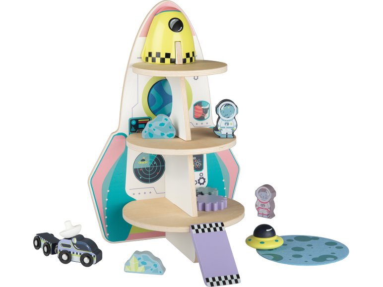 Gioco in legno con ripiani "Razzo"