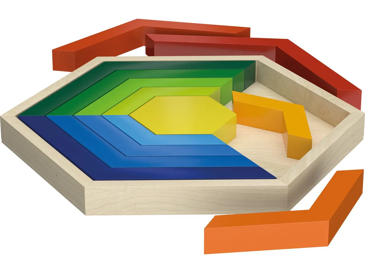 Gioco ad incastro in legno, tavola attività Montessori o puzzle