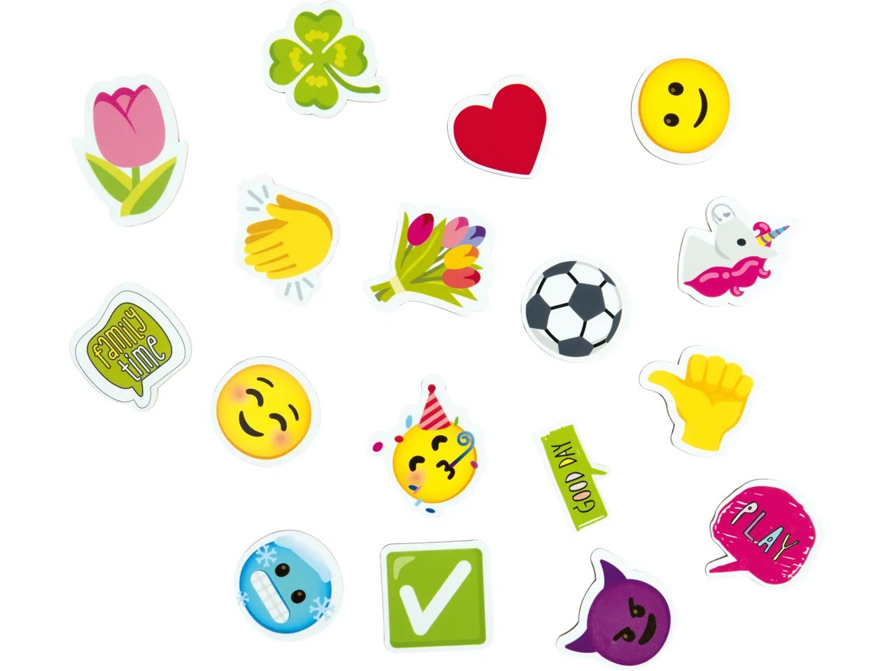 Magneti “Alfabeto, numeri e simboli, emoticon o fattoria”