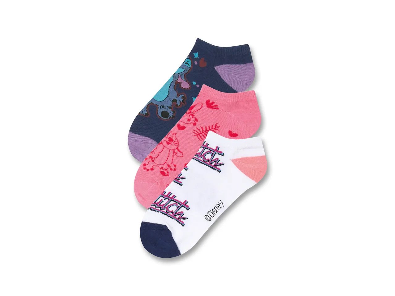 Calzini da bambina “Frozen, Minnie Mouse, Stitch”, 3 paia