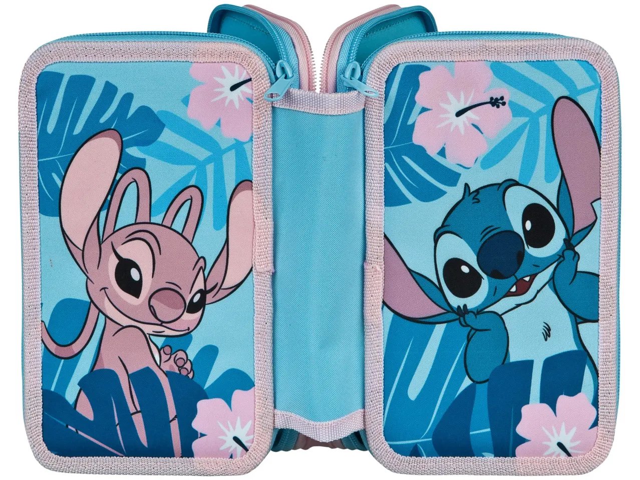 Astuccio a tre cerniere “Barbie, Spiderman, Stitch, Frozen, Super Mario”