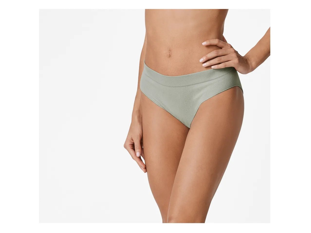 Slip o perizoma a costine da donna, 3 pezzi