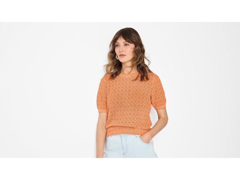 Pullover a manica corta da donna