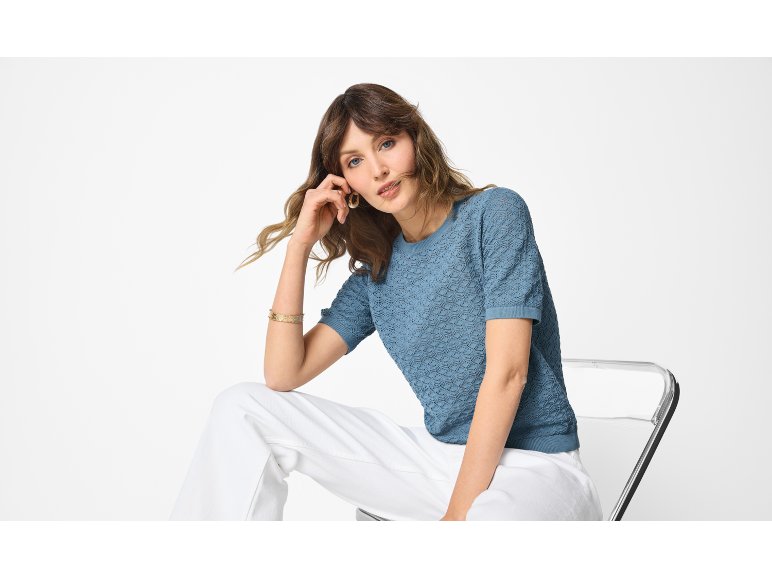 Pullover a manica corta da donna