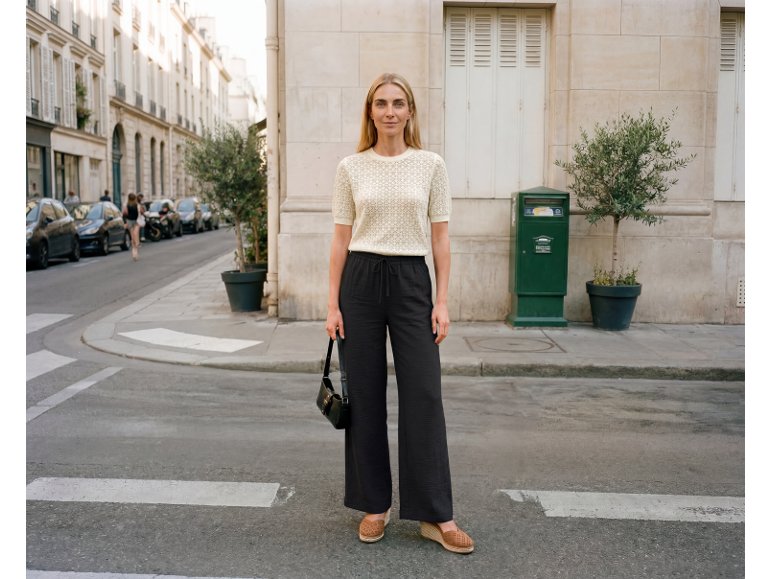 Pullover a manica corta da donna