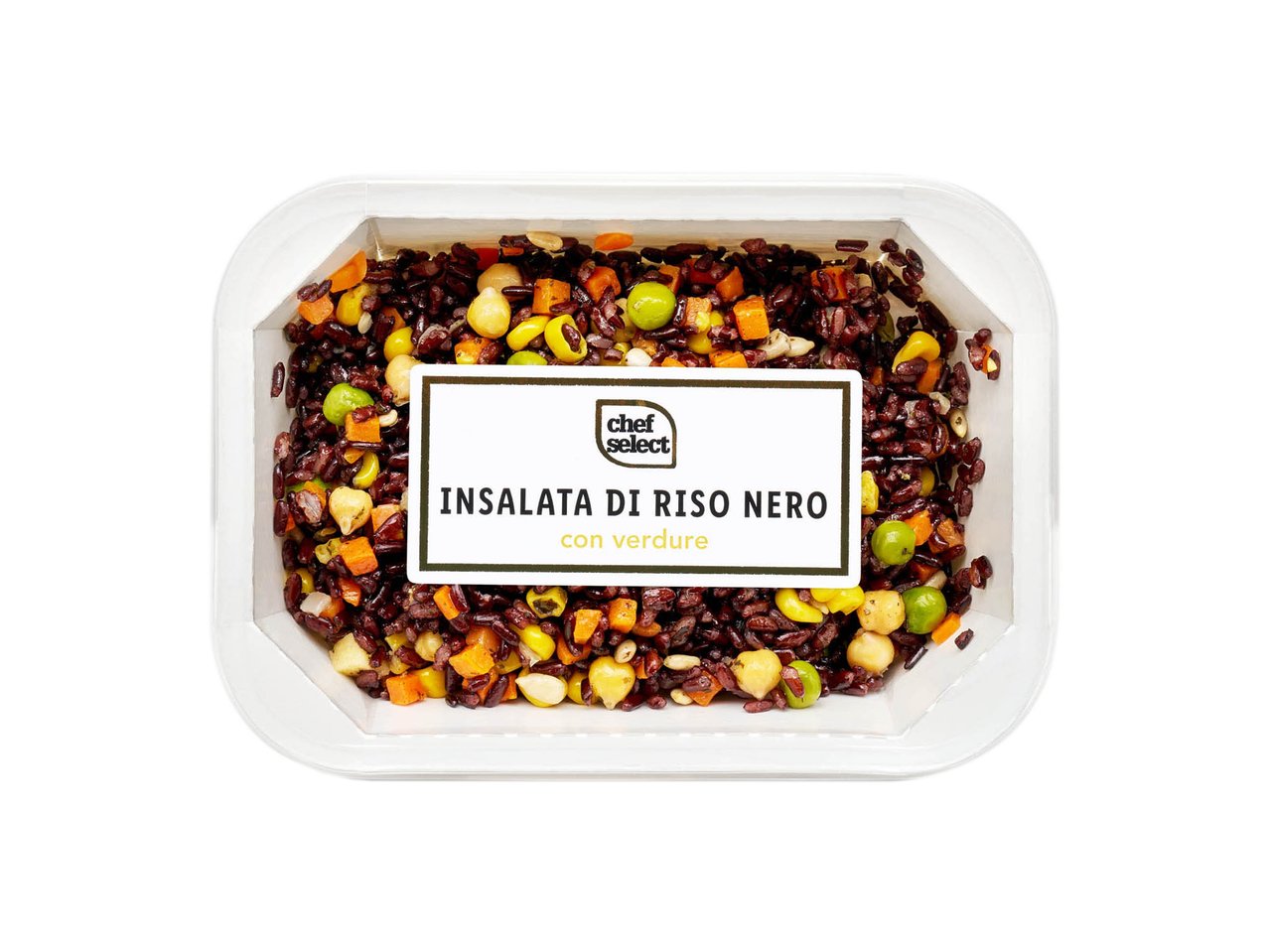 Insalata di riso nero con verdure