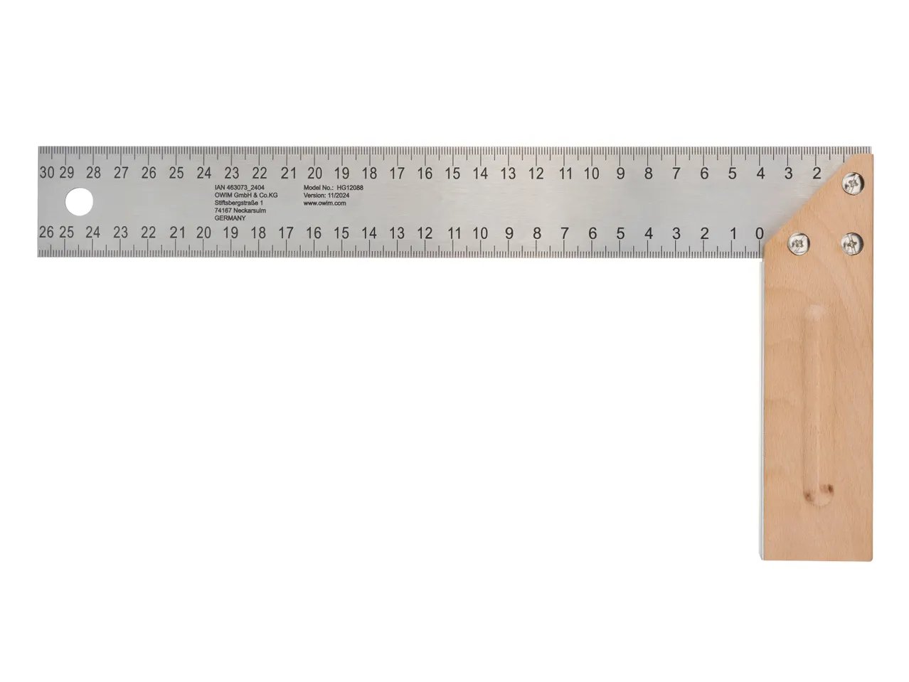 Righello multiangolo, scalimetro, squadra o staffa angolare