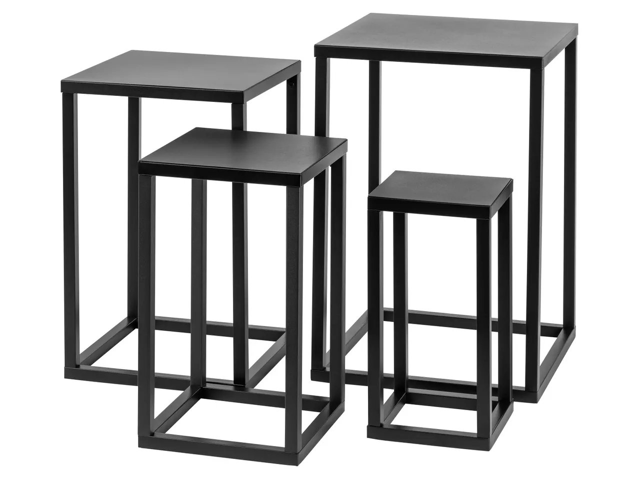 Set tavolini in metallo, 4 pezzi