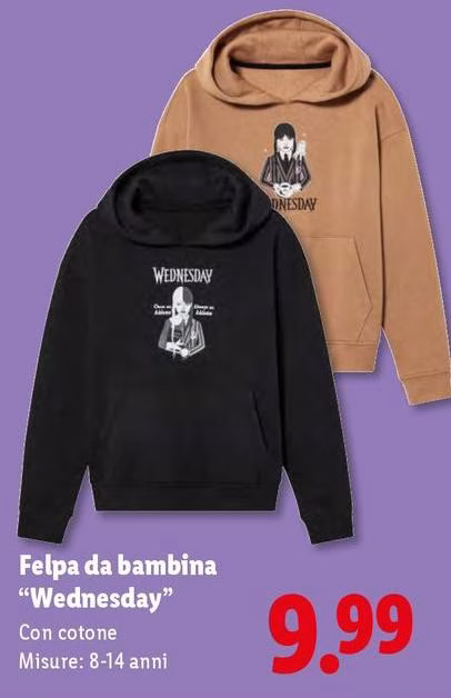 Felpa Da Bambina "Wednesday"