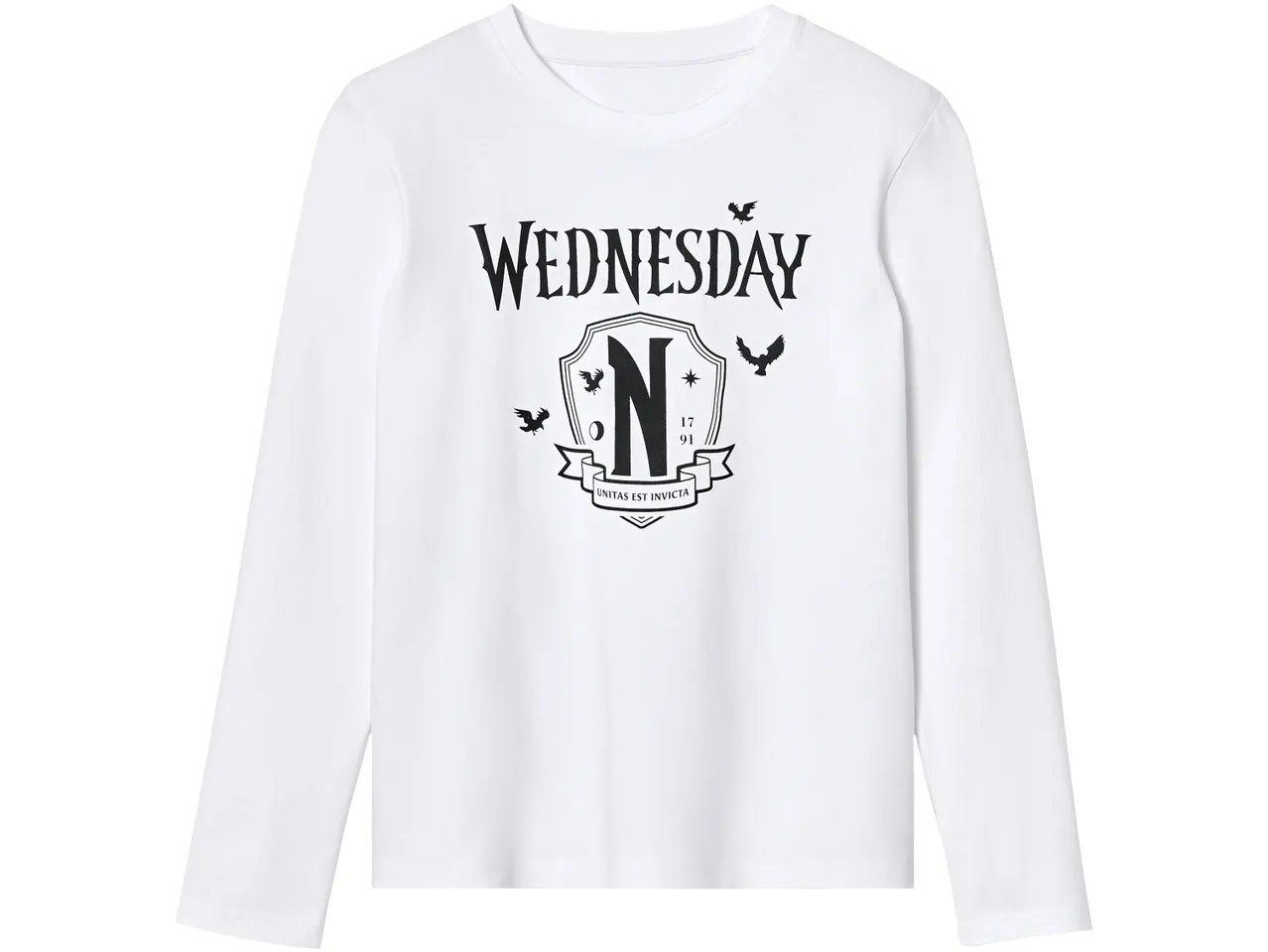 Maglia a maniche lunghe da bambina “Wednesday”