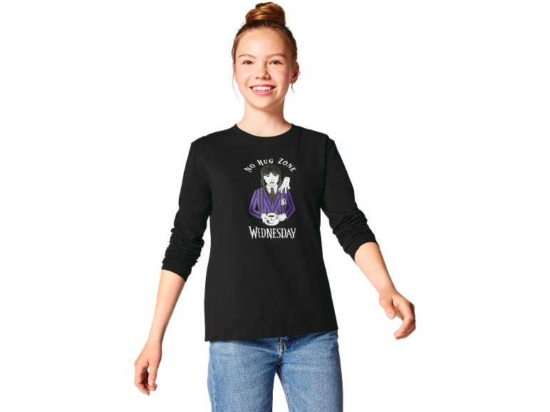 Maglia a maniche lunghe da bambina "Wednesday"