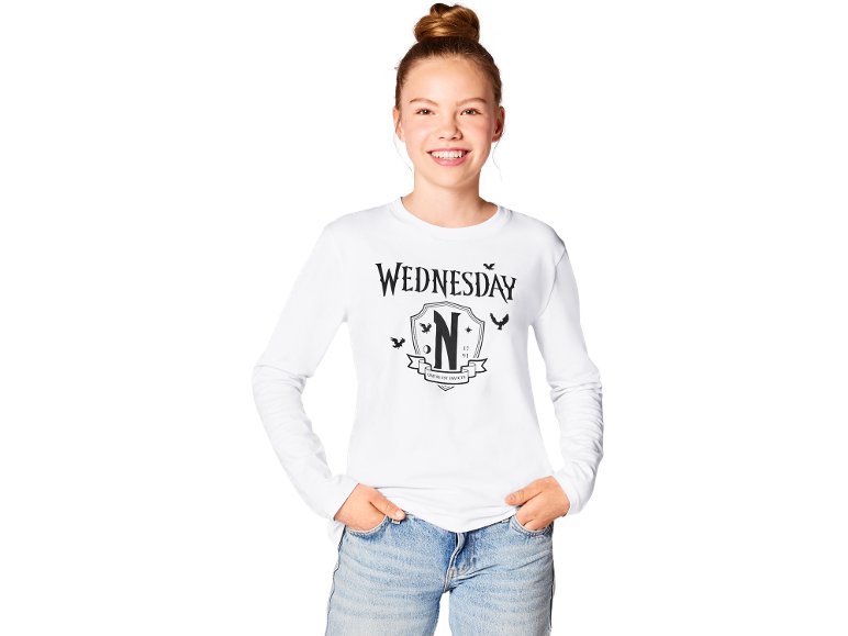 Maglia a maniche lunghe da bambina "Wednesday"