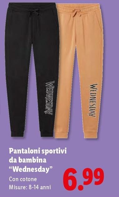 Pantaloni Sportivi Da Bambina "Wednesday"