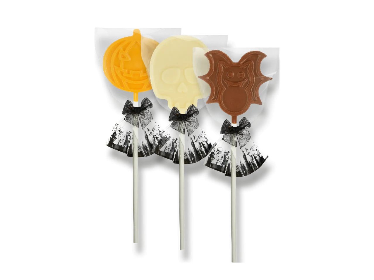 Lecca lecca di cioccolato in diverse forme