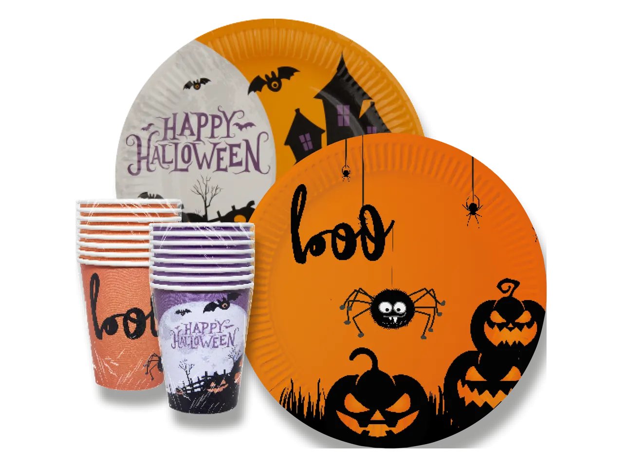 Bicchieri o piatti di carta tema Halloween