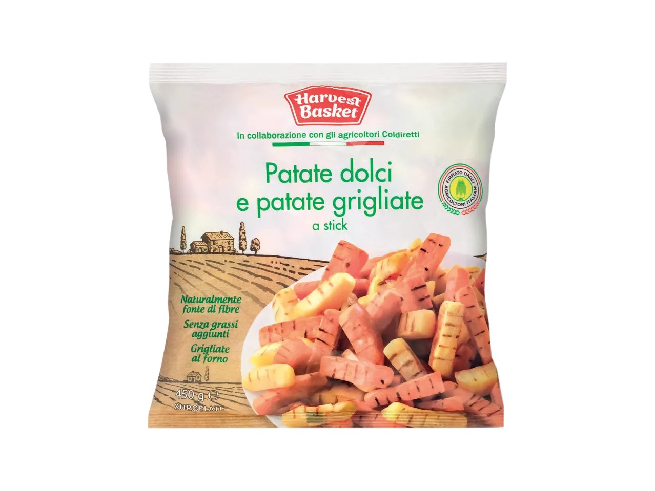 Patate dolci e grigliate a stick